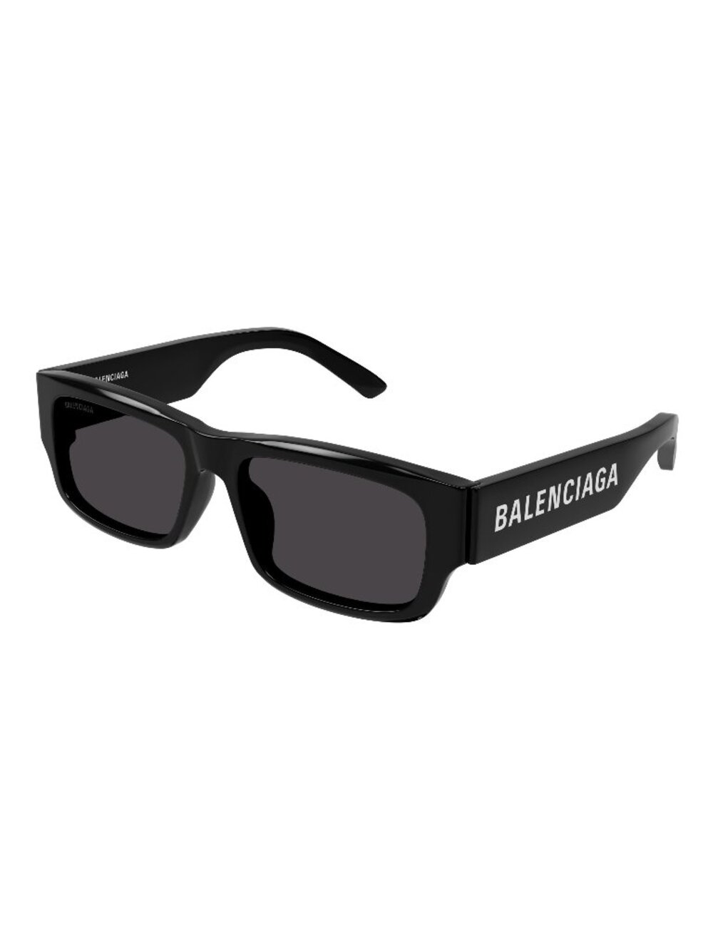 New Balenciaga Men's Sunglasses Black Square Grey Lens Acetate Frame BB0261SA 57